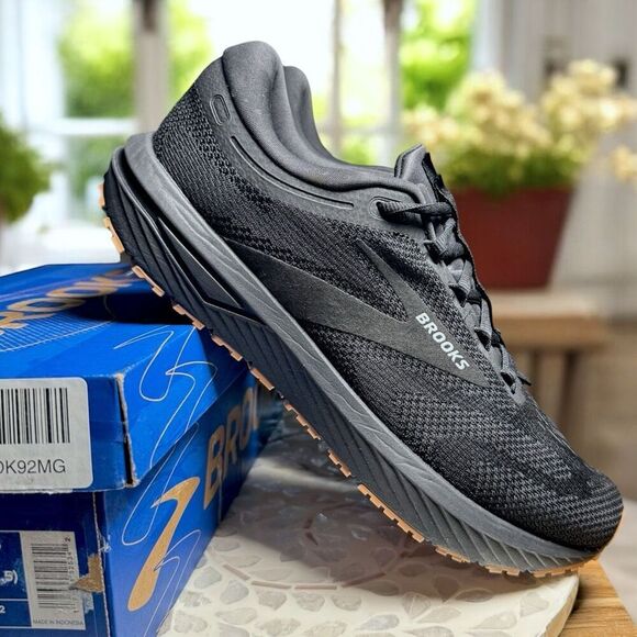 Brooks Revel 7 Supportive Running Shoes Men’s Size 11.5 EU 45.5 Black/Gum Sole N - Picture 7 of 14